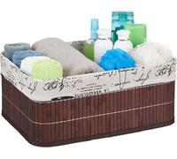 relaxdays 5 x Panier de rangement en bambou brun