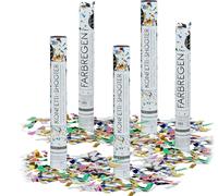 relaxdays 5 x Party Popper 40 cm Multicolore