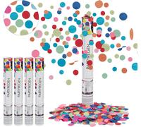 relaxdays 5 x Party Popper 40 cm multicolore rond