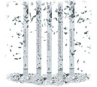 relaxdays 5 x Party Popper 80 cm argenté