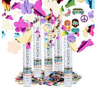relaxdays 5 x Party Popper coloré papillons