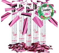 relaxdays 5 x Party Popper rose 40 cm Canon