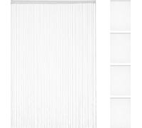 relaxdays 5 x rideau de fils blanc 145x245 cm