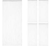 relaxdays 5 x rideau de fils blanc 90x245 cm