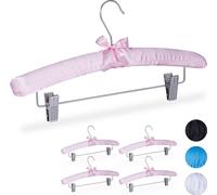 relaxdays 50 x cintres en satin rose