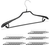 relaxdays 50 x cintres noirs pour costumes antidérapants