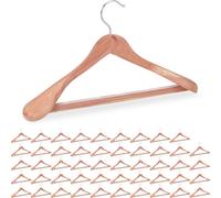 relaxdays 50 x cintres pour costumes en bois de cèdre