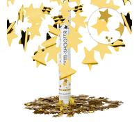 Relaxdays 5x lanceurs à confetti étoiles dorées