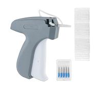 Relaxdays 5X Pistolet d'étiquetage pour vêtements, avec 25 Aiguilles et 25000 Fils, étiqueteuse, Gris/Blanc