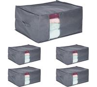 relaxdays 5x Sacs de rangement en tissu