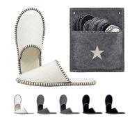 Relaxdays 6 paires de chaussons en feutre