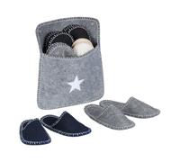 Relaxdays 6 paires de chaussons invités en feutre