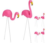 relaxdays 6 x Flamingo figure