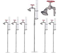 relaxdays 6 x pluviomètres robinet d'eau