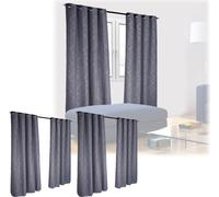 relaxdays 6 x rideau avec motif 245 x 135 cm