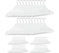 relaxdays 60 x cintres avec barre porte-pantalons blanc