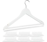 relaxdays 60 x cintres en bois blanc