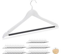 relaxdays 60 x cintres en bois blanc