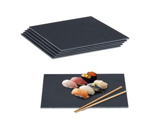 Relaxdays 6x plats de service rectangulaires