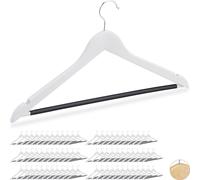 relaxdays 72 x cintres en bois blanc