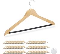 relaxdays 72 x cintres en bois naturel
