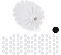 relaxdays 72x brosse de toilette tête de brosse de rechange blanche