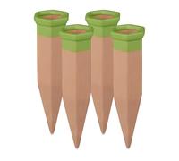 Relaxdays 8 Embouts d'arrosage, cônes pour Bouteilles Pet de 1,5 l, pour jardinières et Plantes en Pot, Couleur Terracotta