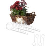 relaxdays 8 x boules d'arrosage transparentes