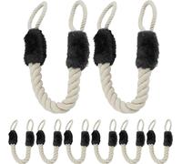 relaxdays 8 x cordons de porte anti-pincements noirs