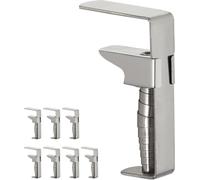 Relaxdays Pince a Nappe, Lot de 8, réglable, pour des Tables épaisses, INOX, Jusqu’à Une épaisseur de 4,2 cm, argenté