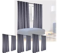 relaxdays 8 x rideau avec motif 245 x 135 cm