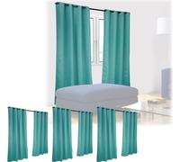 relaxdays 8 x rideau avec motif 245 x 135 cm