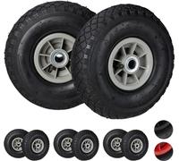 relaxdays 8 x roue de diable 3.00-4 noir-gris