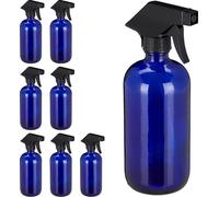 relaxdays 8 x vaporisateur en verre bleu