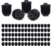 relaxdays 80 x tête de brosse WC noire 9,5mm Ø 8cm