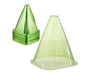 Relaxdays 80x cloches à salade vertes