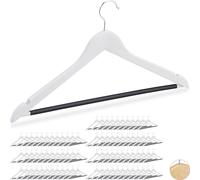relaxdays 84 x cintres en bois blanc