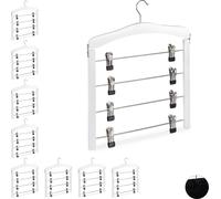 relaxdays 9 x cintres pour jupes multiples blanc