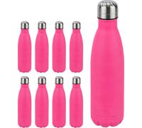 relaxdays 9 x Gourde en acier inoxydable rose