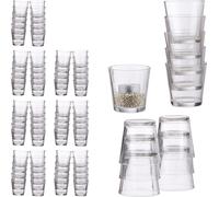 relaxdays 96 x Bougies à chauffe-plat en verre
