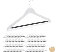 relaxdays 96 x cintres en bois blanc