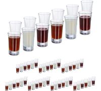 relaxdays 96 x verres à liqueur 4cl
