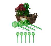 Relaxdays Bulle d’arrosage pour Vos Plantes, Lot de 9 cm, contenance 250 ML, Plastique, HD 28 x 8 cm, Verte