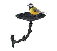 Relaxdays Abreuvoir à Oiseaux Suspendu, en Fonte, résistant au Gel et Pluie, Style rétro et Motif à Fleur, Vert