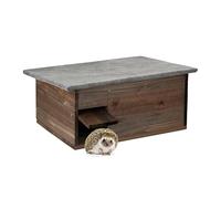 Relaxdays Abri à hérissons, avec Sol, Trappe & entrée en Labyrinthe, Bois, Niche, HxLxP : 20 x 45,5 x 33 cm, Marron
