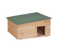 Relaxdays Abri pour hérisson, avec Fond, 2 Parties, maisonnette, H x L x P : 21,5 x 40 x 40 cm, Nature