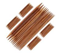 Relaxdays Aiguilles à tricoter en bambou, lot de 75, Set de tricot en bois, 15 épaisseurs aiguilles 2 à 10 mm, nature