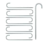 Relaxdays Ancres de Sol en Lot de 10, Sardines XL, Extra Longues, Camping, Accessoire de Tente, Acier, 39 cm, argenté