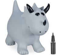 relaxdays Animaux gonflables Dino, gris gris