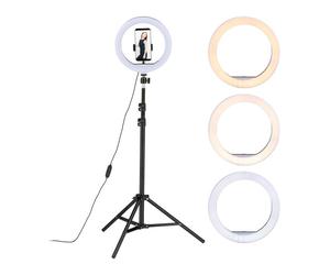 Relaxdays Anneau lumineux LED sur trépied